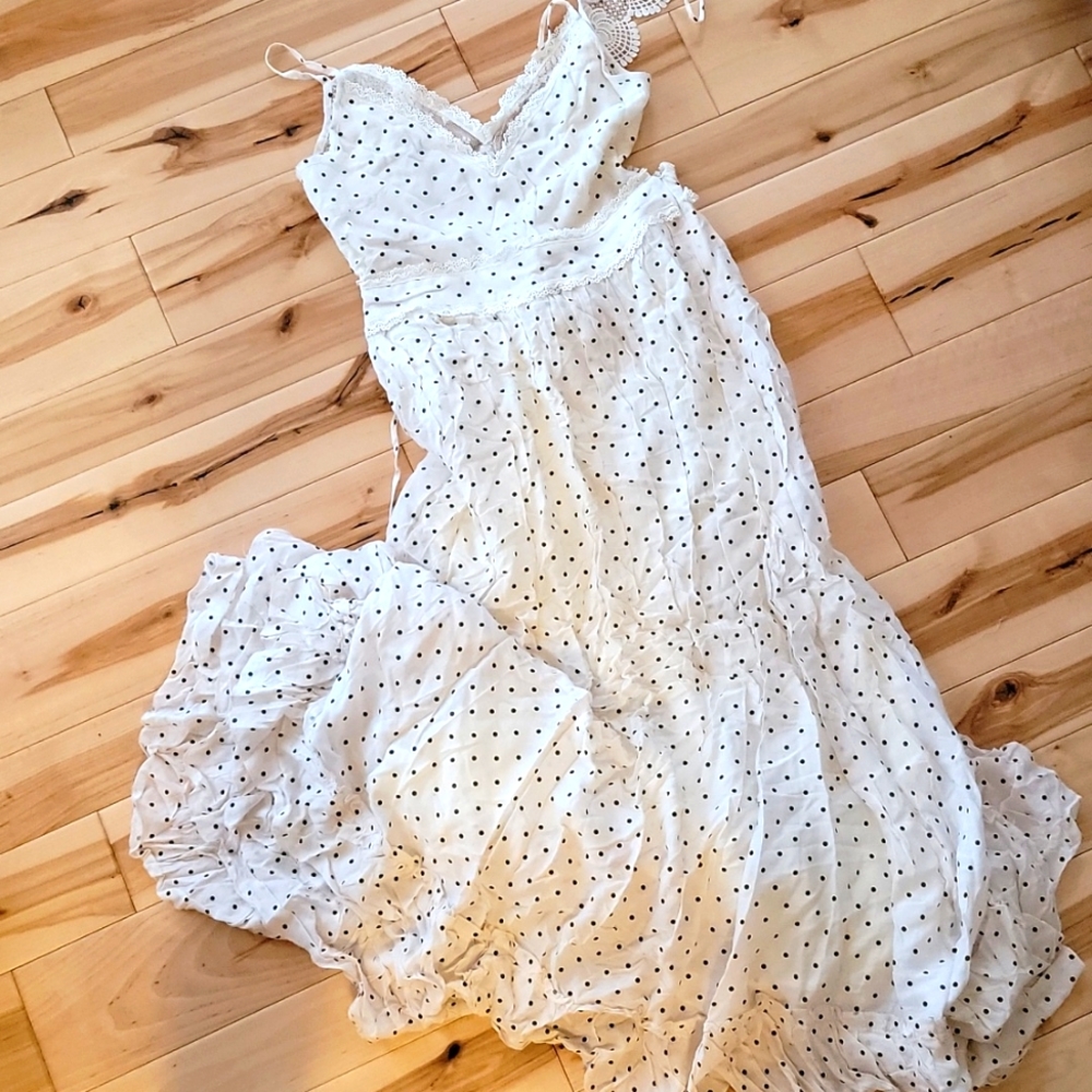 Joyfolie long spring dress, ivory
